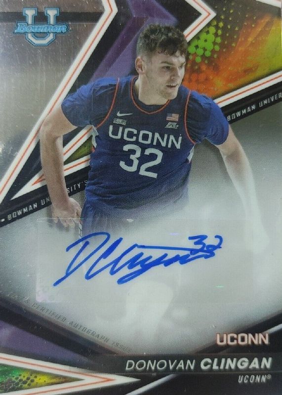 Donovan Clingan 2022 Bowman's Best University #BOA-DC Best of 2022 Autographs SGC 9.5