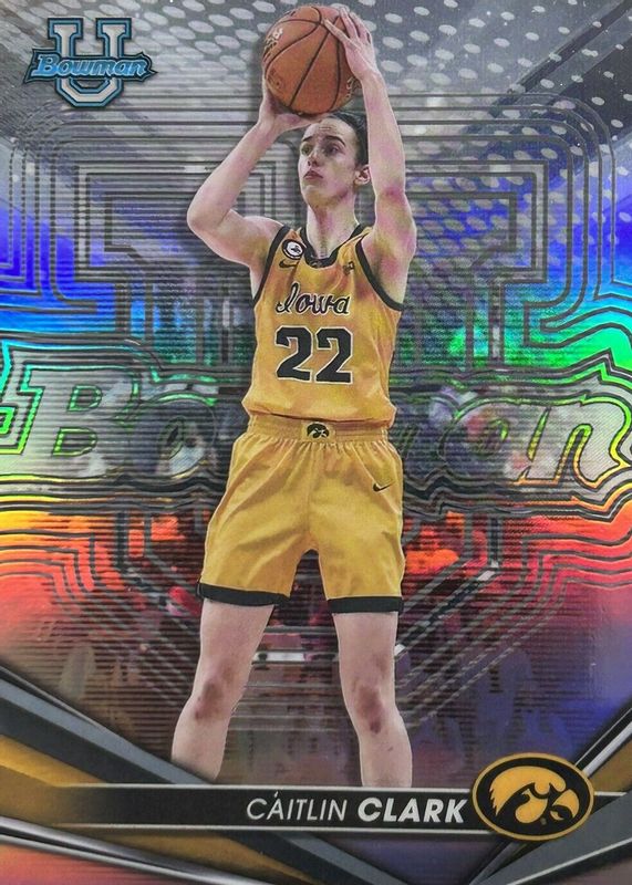 Caitlin Clark 2022 Bowman's Best University #50 Refractor SGC 10 Price ...