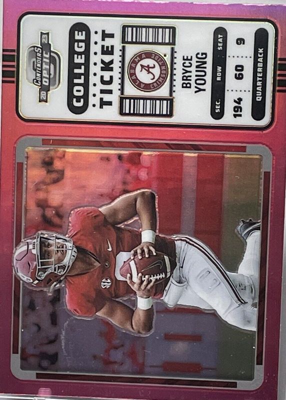 Bryce Young 2023 Chronicles Draft Picks #1 Contenders Optic - Pink Rookie BGS 9