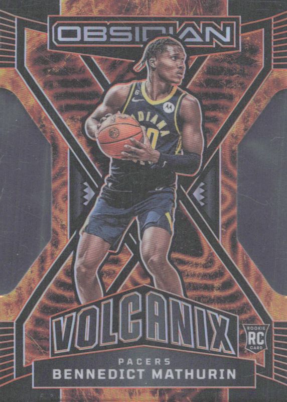 Bennedict Mathurin 2022 Obsidian #6 Volcanix /(SSP) Rookie PSA 9