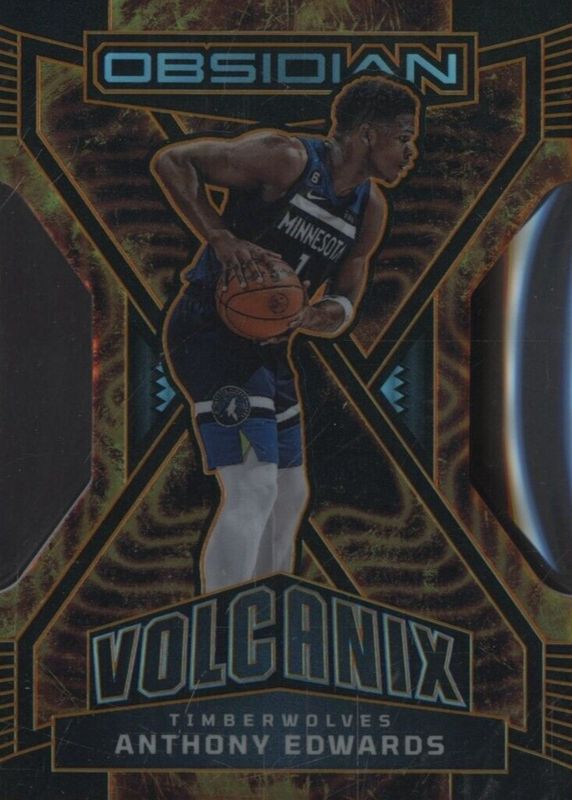 Anthony Edwards 2022 Obsidian #19 Volcanix /(SSP) PSA 10