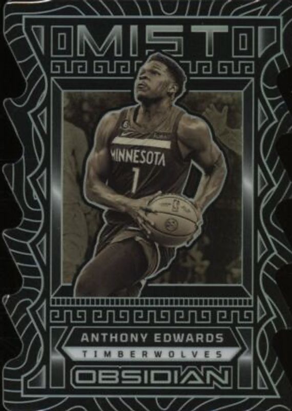 Anthony Edwards 2022 Obsidian #14 Mist /(SSP) PSA 10