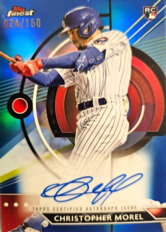 Christopher Morel 2023 Topps Finest #FA-CM Finest Autographs - Blue Refractor /150 Rookie SGC 9.5