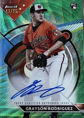 2023 Topps Finest #FA-GRO Finest Autographs - Green Wave Refractor /99