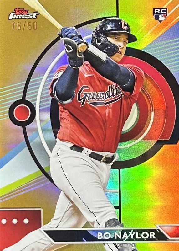 Bo Naylor 2023 Topps Finest #66 Gold Refractor /50 Rookie SGC 10