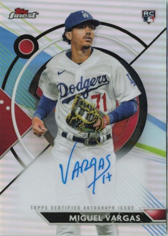 Miguel Vargas 2023 Topps Finest #FA-MV Finest Autographs Rookie PSA 9