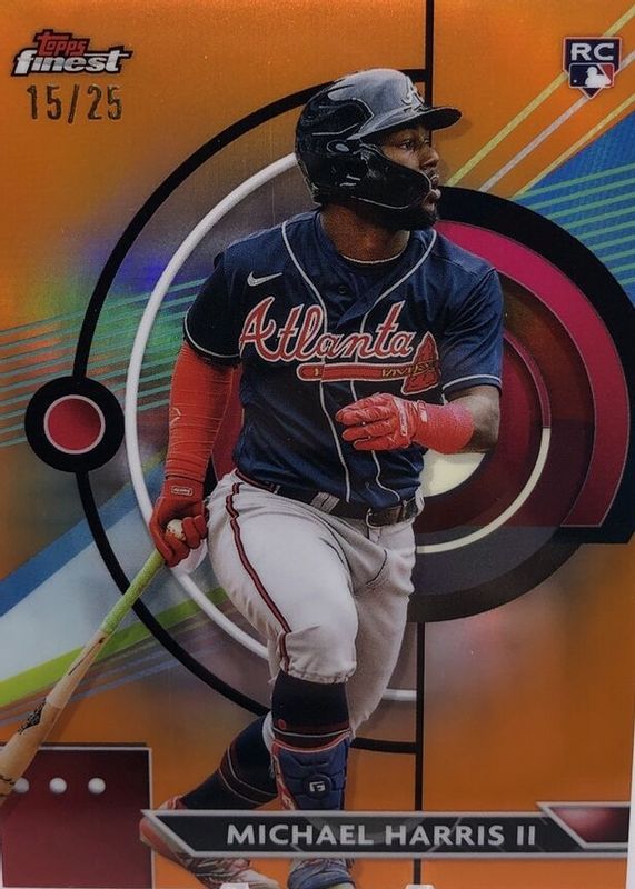 Michael Harris II 2023 Topps Finest #34 Orange Refractor /25 Rookie RAW