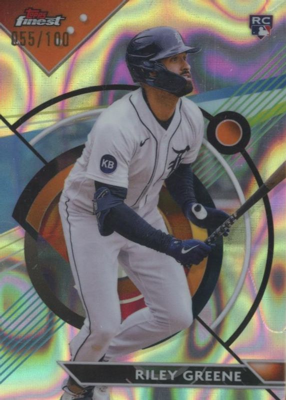 Riley Greene 2023 Topps Finest #10 Lava Refractor /100 Rookie SGC 10