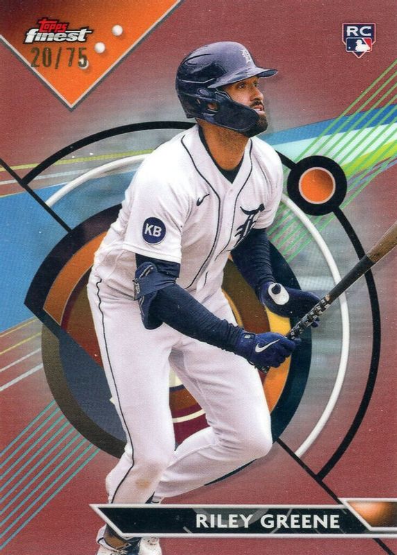 Riley Greene 2023 Topps Finest #10 Rose Gold Refractor /75 Rookie RAW