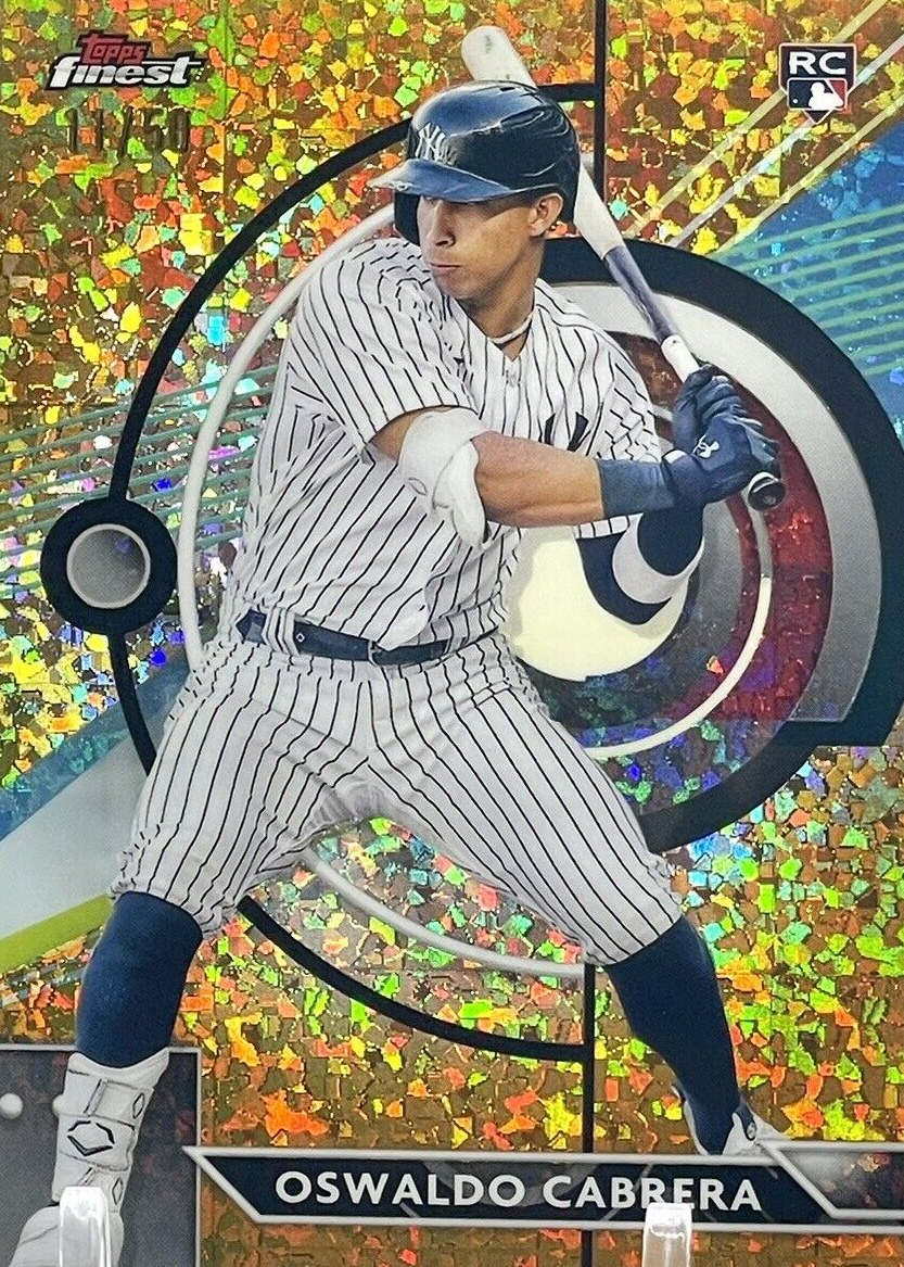 Oswaldo Cabrera 2023 Topps Finest #41 Gold Mini-Diamond Refractor