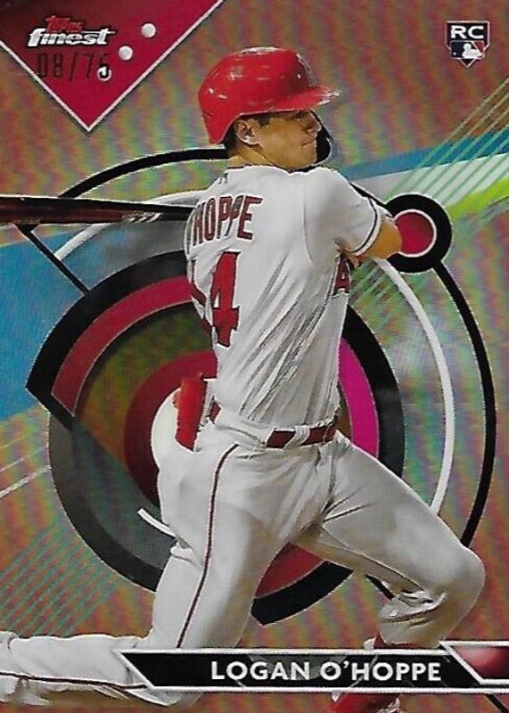 Logan O'Hoppe 2023 Topps Finest #19 Rose Gold Refractor /75 Rookie RAW