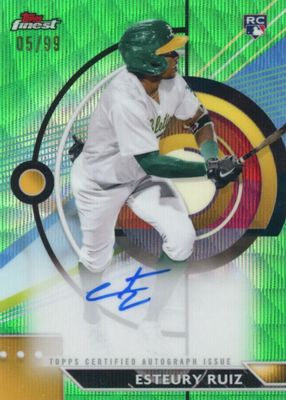 2023 Topps Finest #FA-ER Finest Autographs - Green Wave Refractor /99