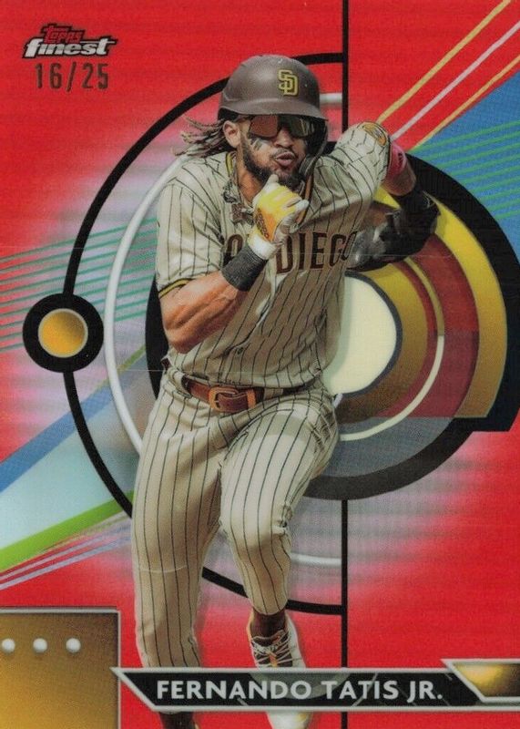 Fernando Tatis Jr. 2023 Topps Finest #50 Orange Refractor /25 RAW