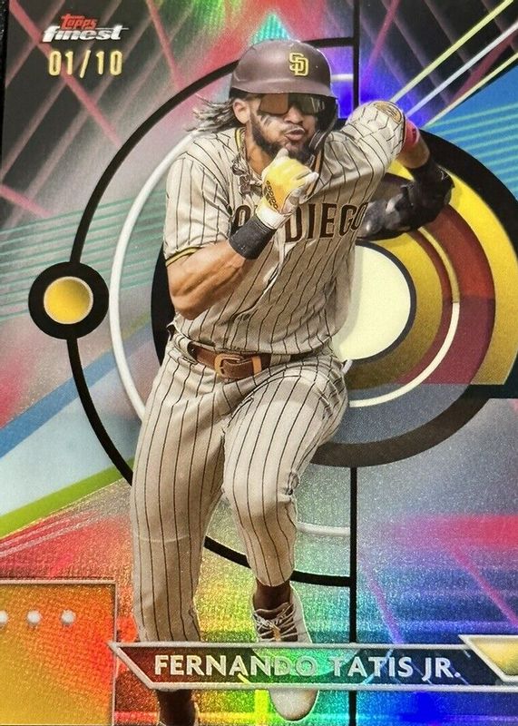 Fernando Tatis Jr. 2023 Topps Finest #50 Red/Black Vapor Refractor /10 RAW