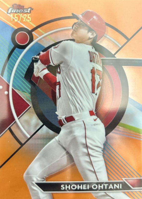 Shohei Ohtani 2023 Topps Finest #17 Orange Refractor /25 PSA 10