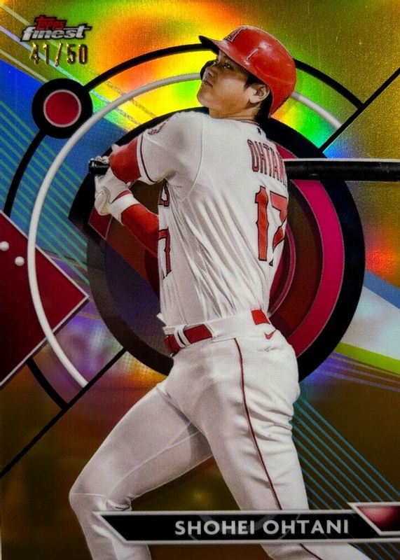 Shohei Ohtani 2023 Topps Finest #17 Gold Refractor /50 PSA 9 Price 