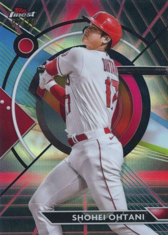 Shohei Ohtani 2023 Topps Finest #17 Red/Black Vapor Refractor /10 PSA 10