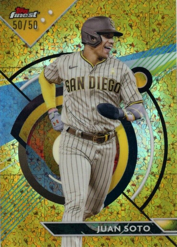 Juan Soto 2023 Topps Finest #94 Gold Mini-Diamond Refractor /50 RAW