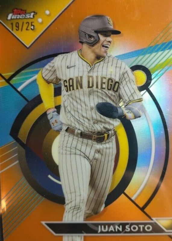 Juan Soto 2023 Topps Finest #94 Orange Refractor /25 RAW