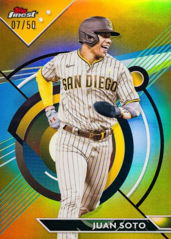 Juan Soto 2023 Topps Finest #94 Gold Refractor /50 RAW