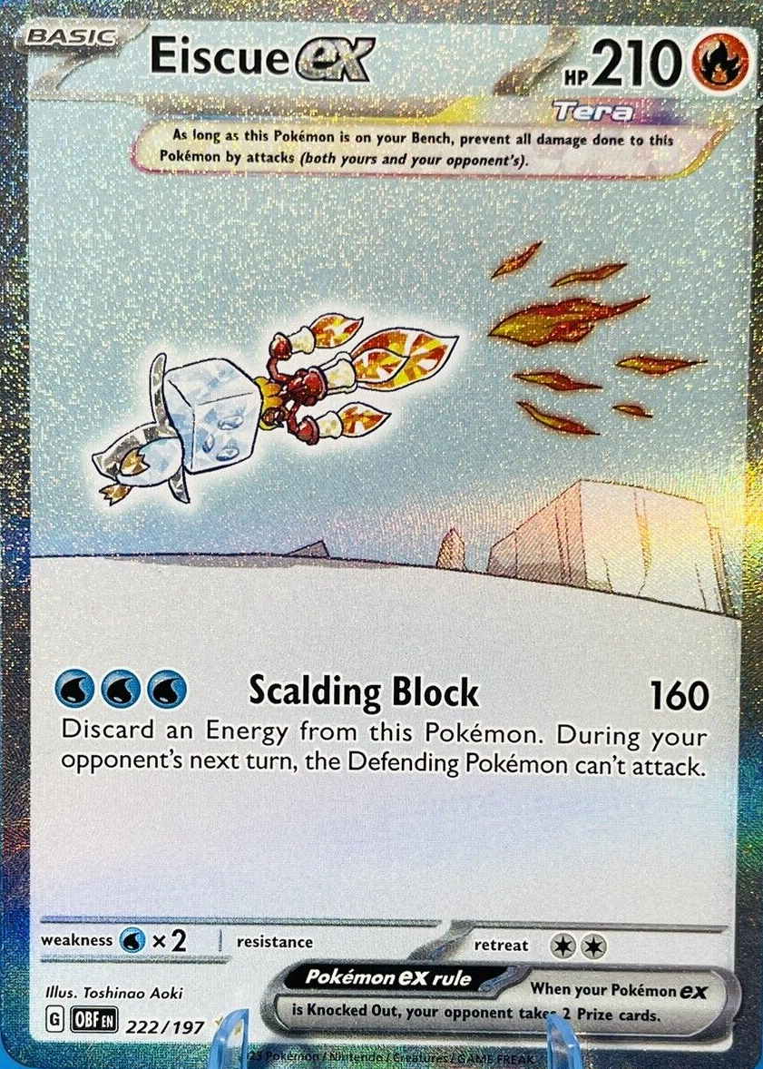 eiscue ex pokemon card Like new 133/108Card Type Cards Of Pokmon TCG: Obsidian