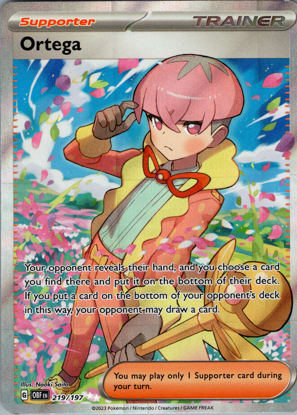 Ortega 2023 Scarlet & Violet: Obsidian Flames #219/197 Ultra Rare
