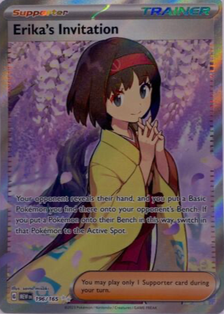 pokemon tcg erika card Erika's Invitation 2023 Scarlet & Violet: 151 #196/165 Ultra Rare Price  Guide