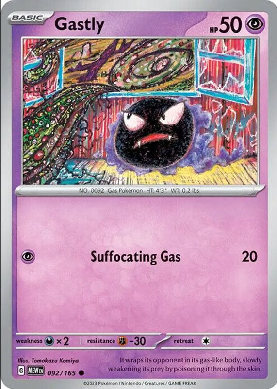 Gastly 2023 Scarlet & Violet: 151 #092/165 Base SGC 10