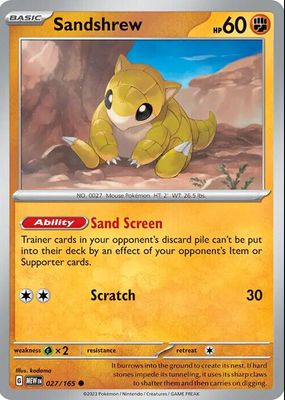 ポケモンカードゲーム Sandshrew 1st edition shadow less Sandshrew [Shadowless] #62 Prices | Pokemon Base Set