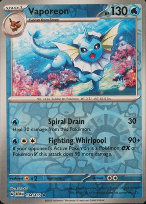 シャワーズ THE BEST OF XY 016/171 Vaporeon [Reverse Holo] #16 Prices | Pokemon Japanese Best