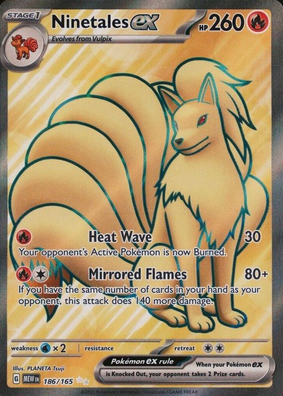 Ninetales ex 2023 Scarlet & Violet: 151 #186/165 Ultra Rare BGS 9.5