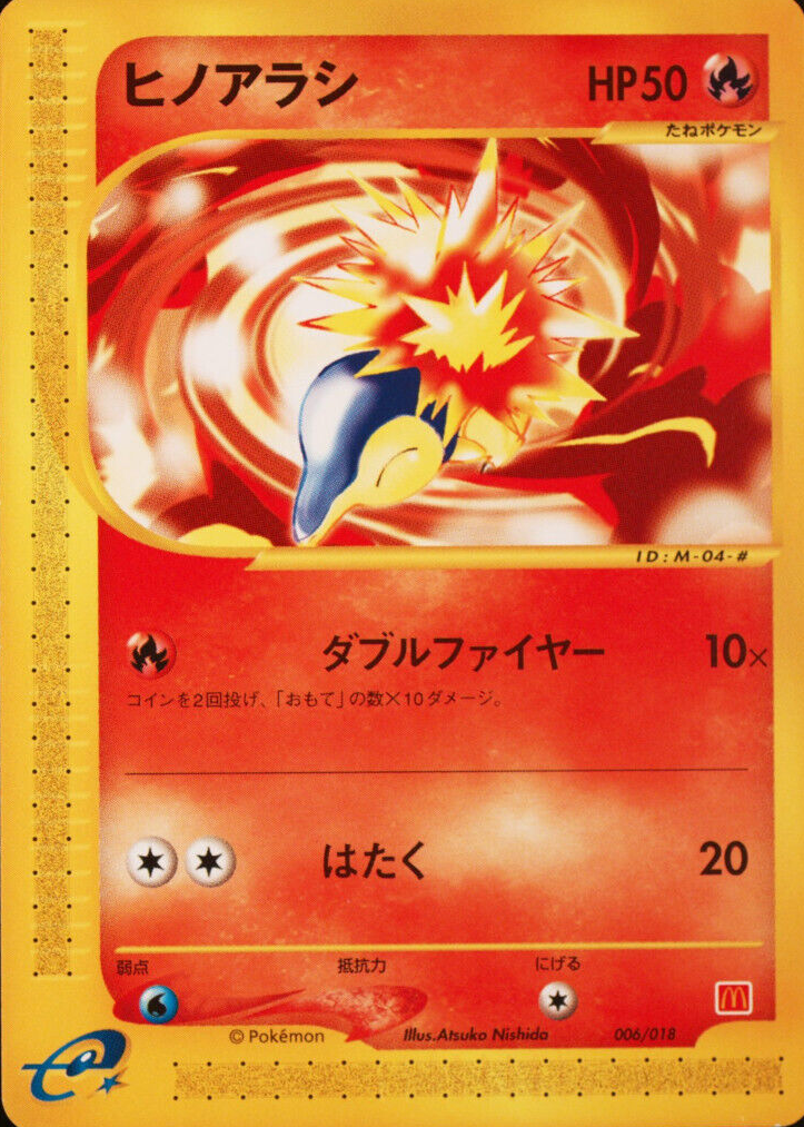 Cyndaquil 2002 Japanese McDonald's e Minimum Pack #006 Base 