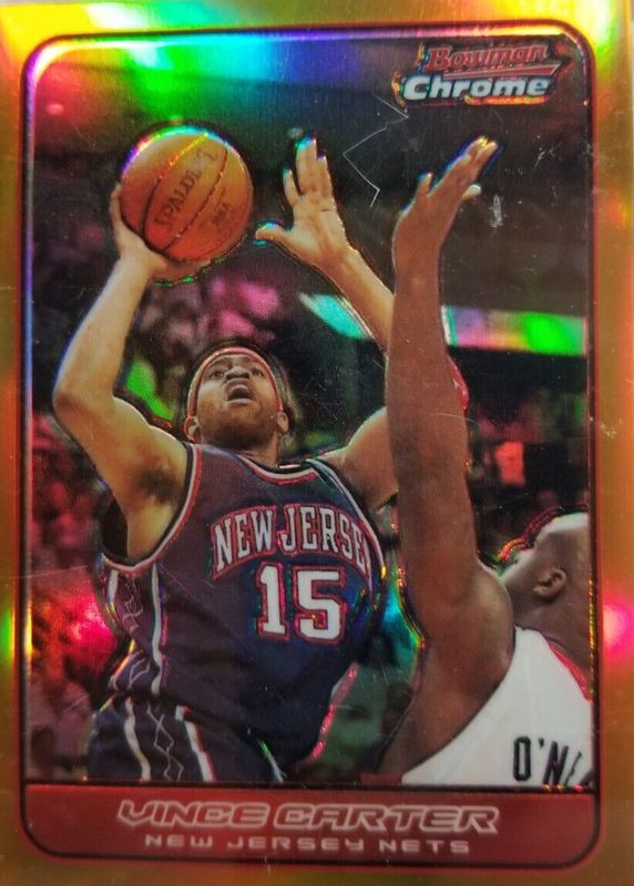 Vince Carter 2006 Bowman #8 Chrome - Gold Refractor /50 PSA 10