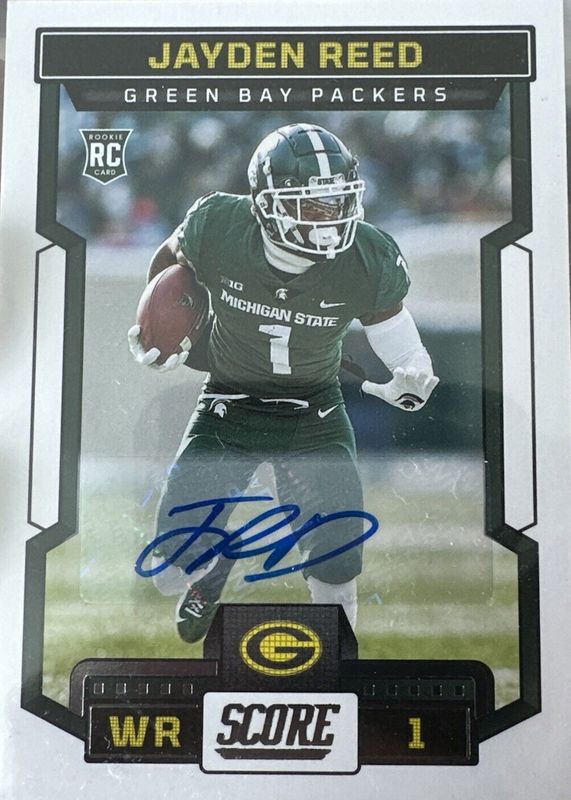 Jayden Reed 2023 Score #363 Rookie Signatures SGC 10