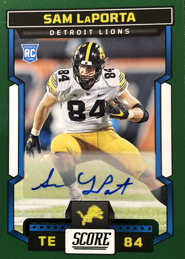 Sam LaPorta 2023 Score #342 Rookie Signatures - Green Price Guide