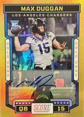 2023 Score #308 Rookie Signatures - Gold Zone /50