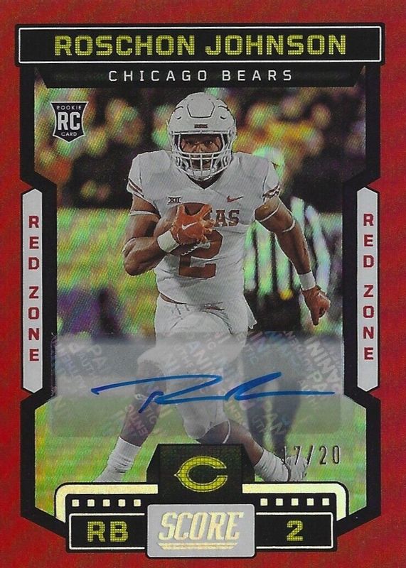 Roschon Johnson 2023 Score #335 Rookie Signatures - Red Zone /20 PSA 10