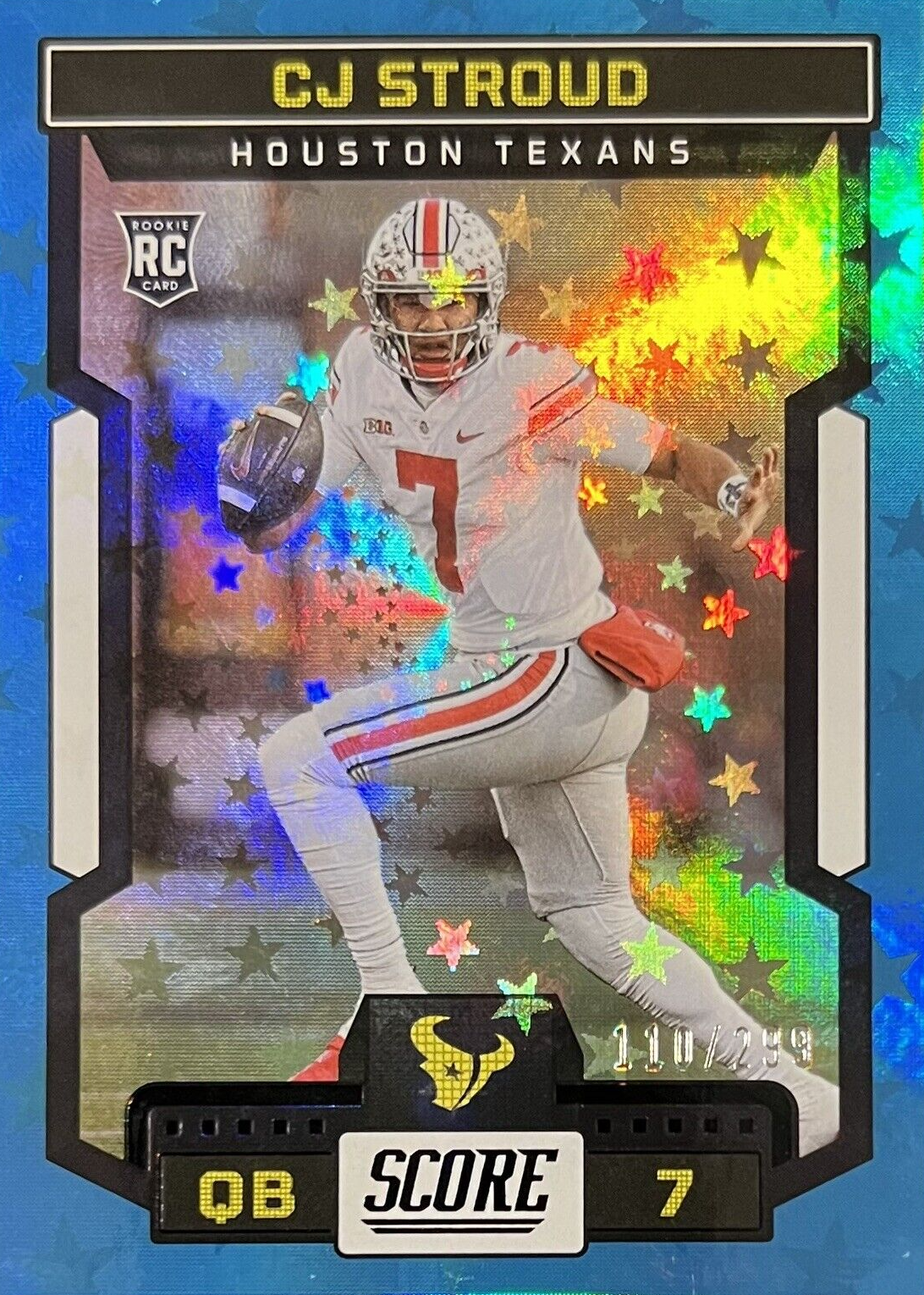 rare cj stroud rookie card C.J. STROUD ROOKIE CARD Leaf Metal RARE STATE PRIDE RC Ohio Football CJ  TEXANS!