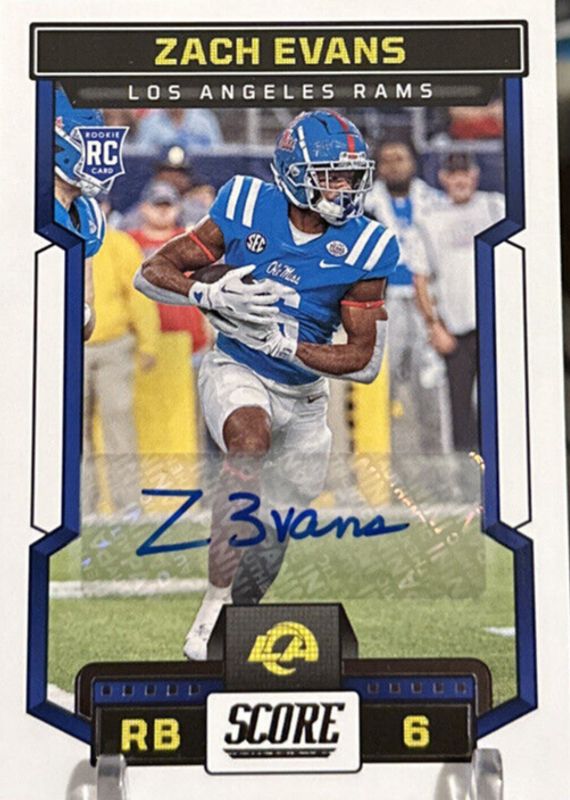 Zach Evans 2023 Score #319 Rookie Signatures Rookie RAW