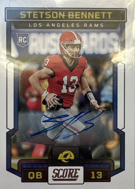 Stetson Bennett IV 2023 Score #313 Rookie Signatures RAW