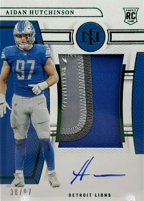 2022 National Treasures #175 Rookie Patch Auto - Green Jersey Number (/97)