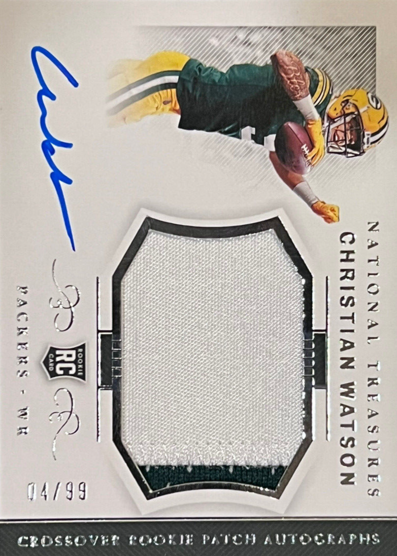 Christian Watson 2022 National Treasures #CRPA-CW Crossover Rookie