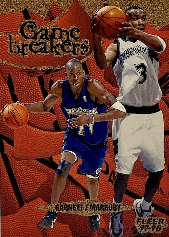 Kevin Garnett 1997 Fleer #6 Game Breakers (w/Marbury) PSA 10