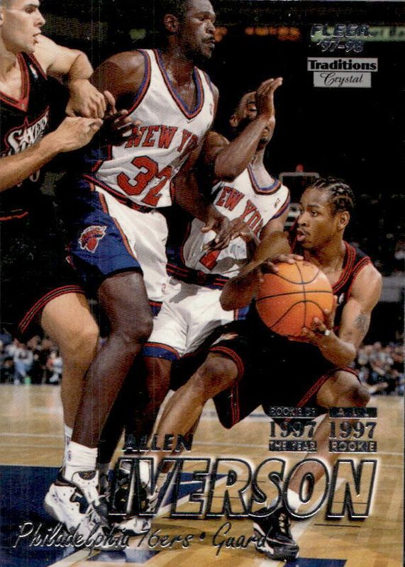 Allen Iverson 1997 Fleer #300 Crystal PSA 9