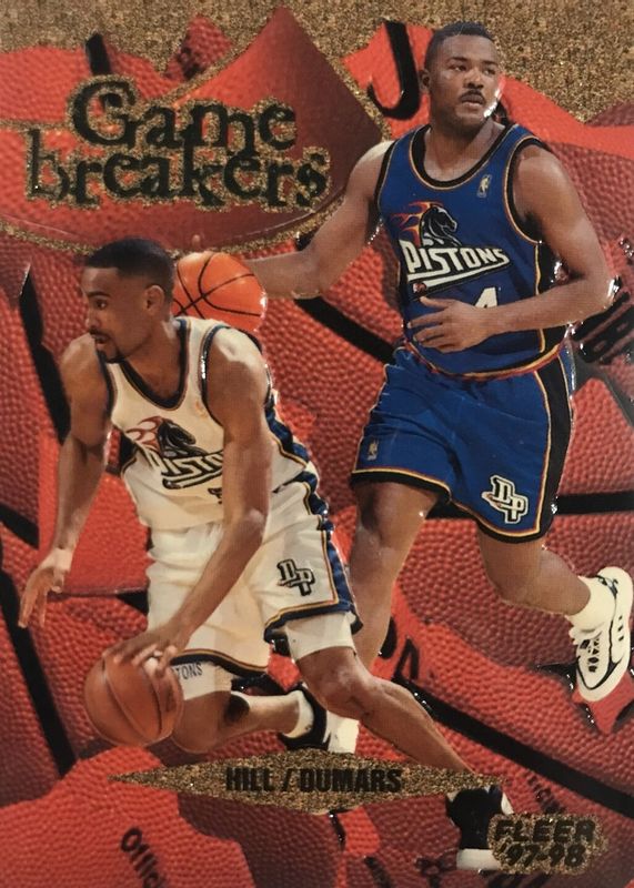 Grant Hill 1997 Fleer #2 Game Breakers (w/Dumars) SGC 10