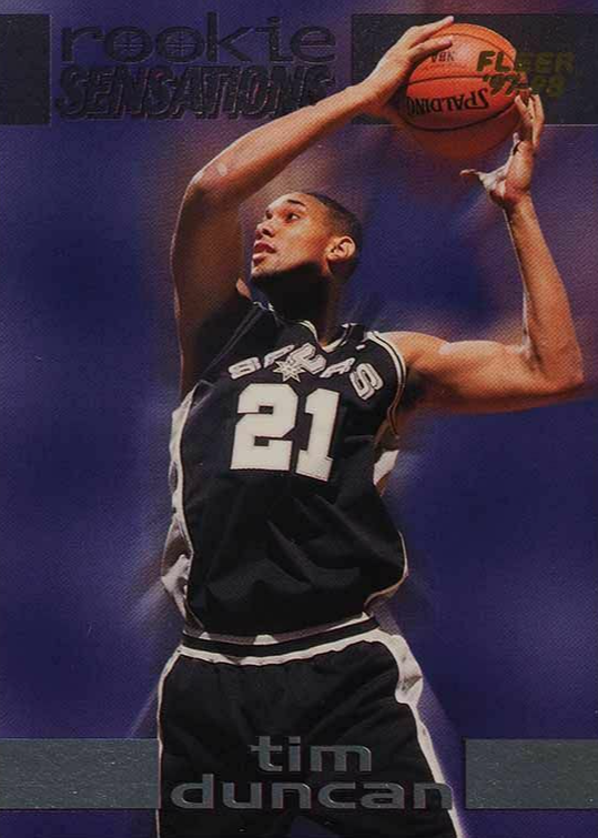 Tim Duncan 1997 Fleer #6RS Rookie Sensations Price Guide