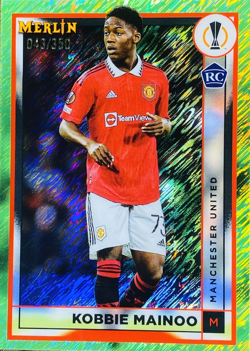 Kobbie Mainoo 2022 Topps Merlin Chrome UEFA Club