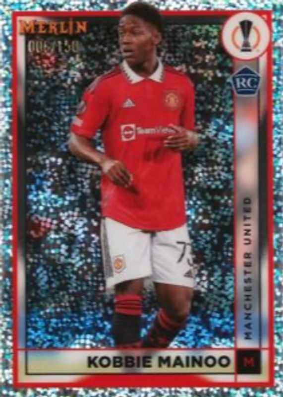 Kobbie Mainoo 2022 Topps Merlin Chrome UEFA Club Competitions #97 Speckle Refractor /150 Rookie SGC 10