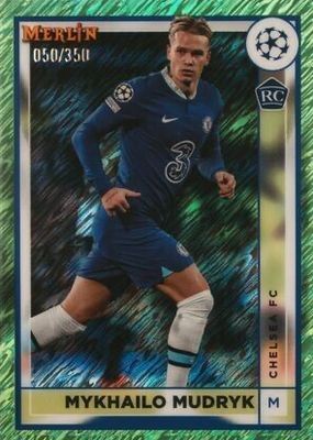2022 Topps Merlin Chrome UEFA Club Competitions #41 Neon Green Shimmer Refractor /350