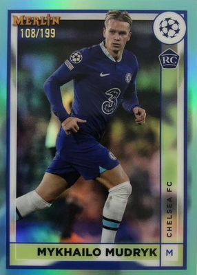 2022 Topps Merlin Chrome UEFA Club Competitions #41 Aqua Refractor /199